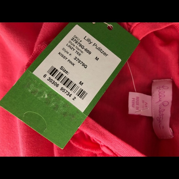 Lilly Pulitzer girls Linzy Tee NWT Ruffled 6/7 med - Picture 2 of 2